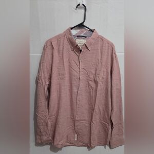 Weatherproof Vintage Men'sRose Gold Long Sleeve Button Down Size Medium